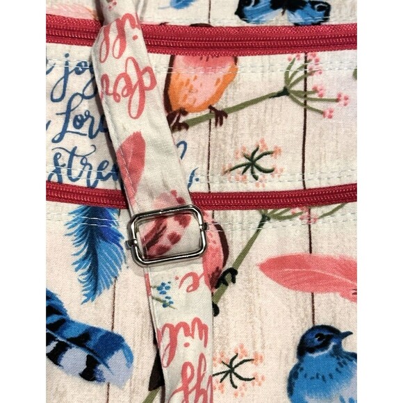 Crossbody bag purse butterflies birds feathers adjustable removable strap - Picture 15 of 15